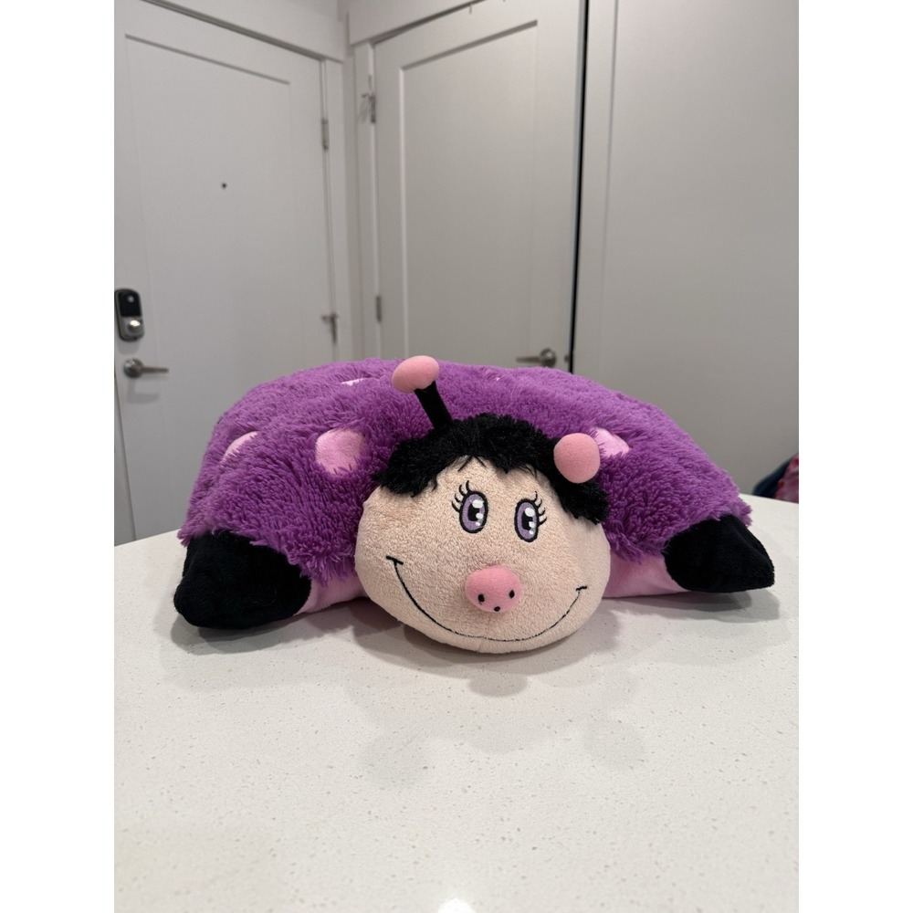 pillow pets purple ladybug plush 18" 2010 stuffed animal